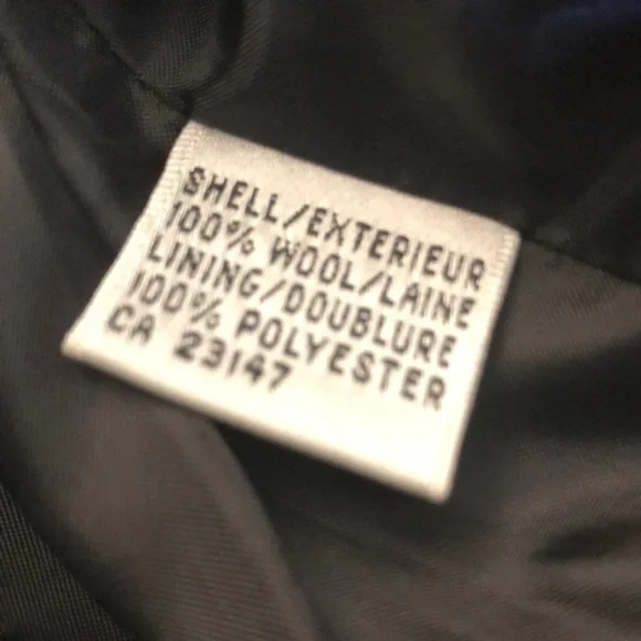 Talbots Like new black classic wool pea coat - Picture 7 of 8